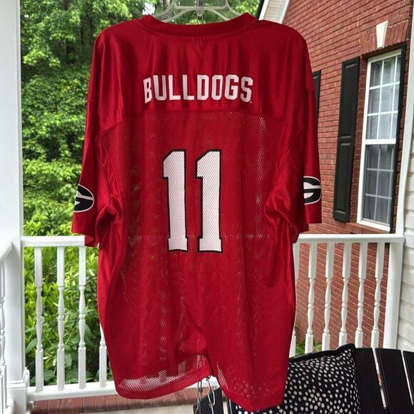 ProEdge XL Georgia Red Football Jersey with Number 11 - Picture 7 of 7